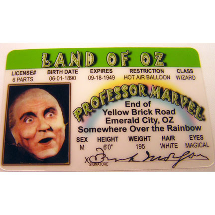 Land of Oz ID - Professor Marvel -0
