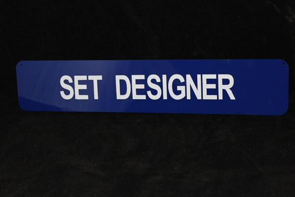 Set Designer Plastic Sign-0