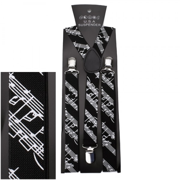 Black and White Music Note Suspenders-0