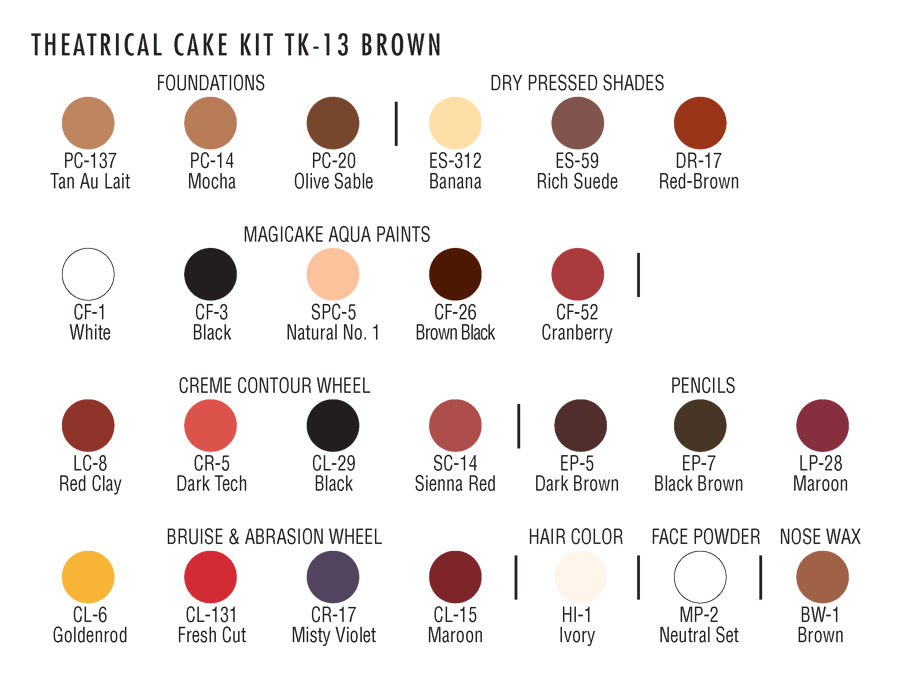 Ben Nye Theatrical Cake Makeup Kit - Theatrical Makeup Kits