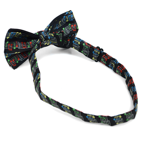 Men's Music Note Banded Bow Tie-103137