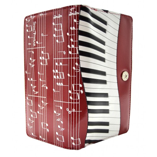 Piano Symphony Red Tall Wallet-0